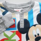 Hosszú vékony pamut gyerek pizsama - Mickey egér - Jersey - szürke - 122