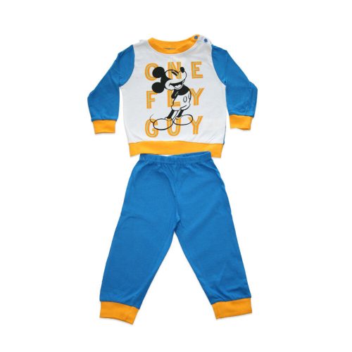 Long thin cotton baby pajamas - Mickey Mouse - One fly guy print - Jersey - navy blue - 92
