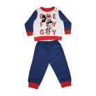 Long thin cotton baby pajamas - Mickey Mouse - One fly guy print - Jersey - dark blue-red - 98