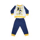 Long thin cotton baby pajamas - Mickey Mouse - One fly guy print - Jersey - dark blue-yellow - 80