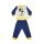 Long thin cotton baby pajamas - Mickey Mouse - One fly guy print - Jersey - dark blue-yellow - 80