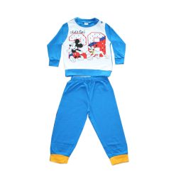   Long thin cotton baby pajamas - Mickey Mouse - Jersey - navy blue - 92