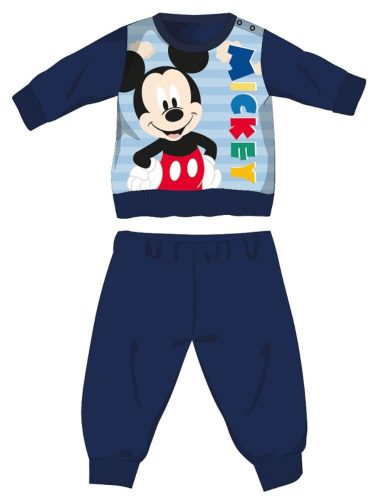 Disney Mickey Mouse baby winter thick pajamas - cotton flannel pajamas - dark blue - 92