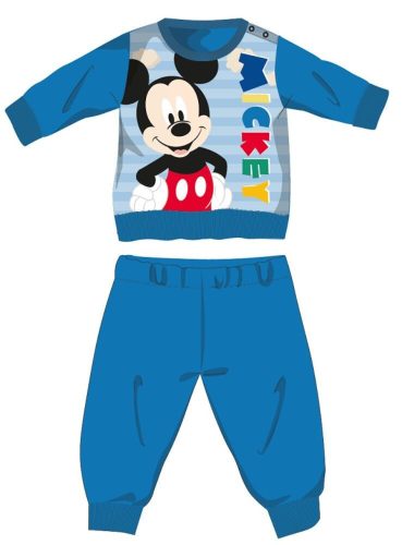 Disney Mickey Mouse baby winter thick pajamas - cotton flannel pajamas - light blue - 92