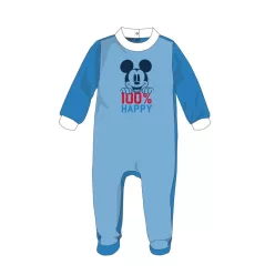  Disney Mickey Mouse baby velour onesie - medium blue-white - for 3-6 month old baby