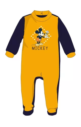 Disney Mickey Mouse baby velour onesie - yellow - for 0-1 month old baby