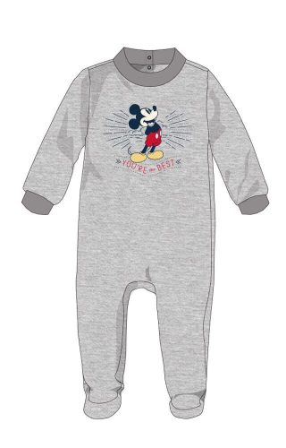 Disney Mickey Mouse baby velour onesie - gray - for 3-6 month old baby