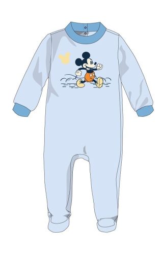 Disney Mickey Mouse baby velour onesie - light blue - for 0-1 month old baby