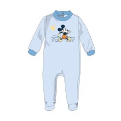  Disney Mickey Mouse baby velour onesie - light blue - for 1-3 month old baby
