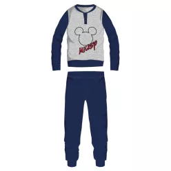   Disney Mickey Mouse men's thin cotton pajamas - jersey pajamas - light gray-dark blue