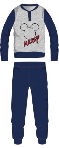 Disney Mickey Mouse men's thin cotton pajamas - jersey pajamas - light gray-dark blue
