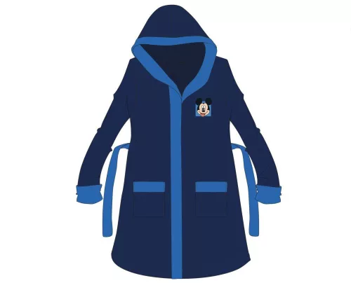Disney Mickey Mouse hooded cotton robe for kids - dark blue - 104-110