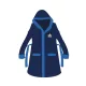Disney Mickey Mouse hooded cotton robe for kids - dark blue - 104-110
