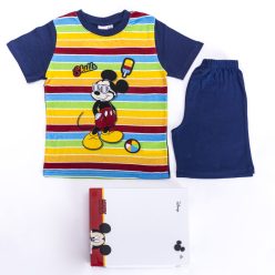   Mickey Mouse boy cotton pajamas - short-sleeved pajamas - summer set - dark blue - 98
