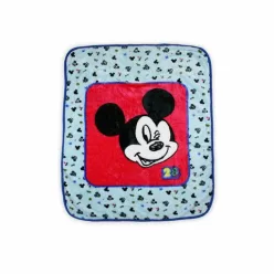   Mickey Mouse baby blanket for boys - 110 x 140 cm - light blue