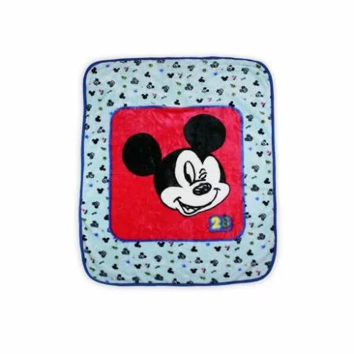 Mickey Mouse baby blanket for boys - 110 x 140 cm - light blue