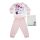 Long thin cotton baby pajamas - Minnie Mouse heart pattern - Jersey - light pink - 86