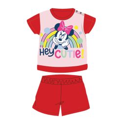   Summer short-sleeved cotton baby pajamas - Disney Minnie Mouse - red - 92