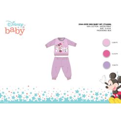   Winter interlock cotton baby pajamas - Disney Minnie Mouse - light purple - 80