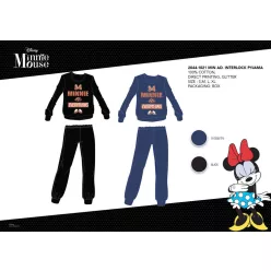   Winter cotton interlock women's pajamas - Disney Minnie Mouse - Minnie Everything print