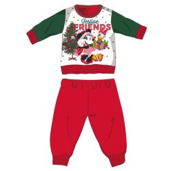   Disney Minnie Mouse winter thick Christmas baby pajamas - cotton flannel pajamas - red-green - 98