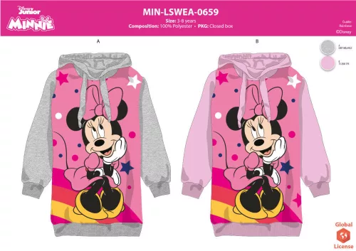 Disney Minnie Mouse hooded sweater for girls - grey - 110