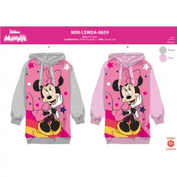 Disney Minnie Mouse hooded sweater for girls - grey - 128