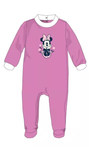 Disney Minnie Mouse baby velour onesie - purple - for 0-1 month old baby