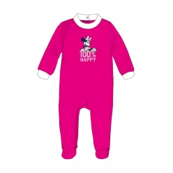   Disney Minnie Mouse baby velour onesie - pink - for 0-1 month old baby