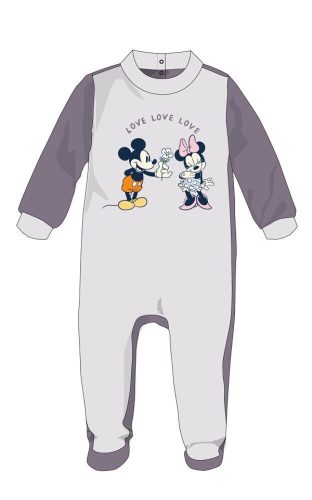 Disney Minnie Mouse baby velour onesie - gray - for 3-6 month old baby