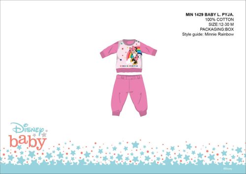 Disney Minnie Mouse baby pajamas - jersey cotton pajamas - pink - 92