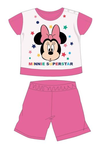 Disney Minnie Mouse summer short-sleeved baby pajamas - cotton jersey pajamas - pink - 98