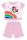 Disney Minnie Mouse summer short-sleeved baby pajamas - cotton jersey pajamas - rainbow pattern - light pink - 92