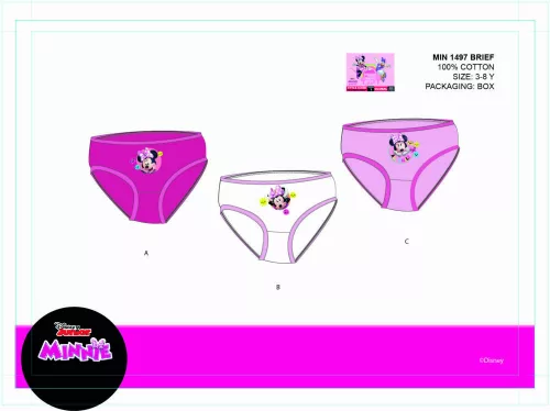 Disney Minnie Mouse girl panties - 3-piece cotton panties