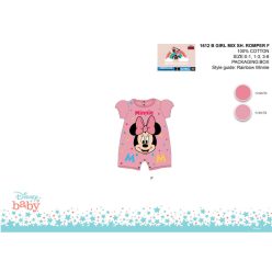   Disney Minnie Mouse summer short-sleeved baby romper - pink - for 0-1 month old baby