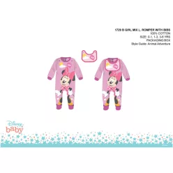 Disney Minnie Mouse baby onesie with bib