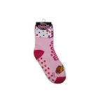 Non-slip children's plush socks - Minnie Mouse - full plush - small shoe-bow - light pink-pink - 23-26