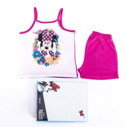   Minnie egér kislány pamut pizsama - ujjatlan pizsama - nyári együttes - pink - 128