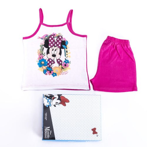 Minnie Mouse girl cotton pajamas - sleeveless pajamas - summer set - pink - 128