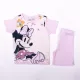 Minnie Mouse girl cotton summer outfit - t-shirt-shorts set - light pink - 80
