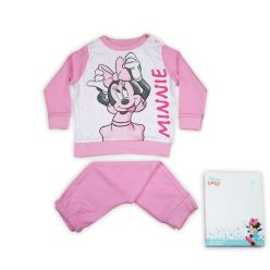 Winter cotton baby pajamas - Minnie Mouse - light pink - 80