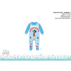   Disney Mickey Mouse baby onesie - with collar - light blue-light blue - for 1-3 month old baby