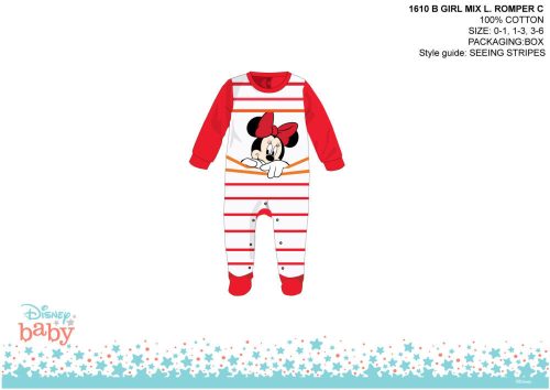 Disney Minnie Mouse baby onesie - white-red - for 0-1 month old baby