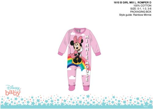 Disney Minnie Mouse baby onesie - light pink-purple - for 1-3 month old baby