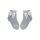 100% cotton baby girl crochet ankle socks with bow decoration - gray - 20-21