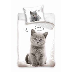 Cat duvet cover set 140x200 cm, 70x90 cm