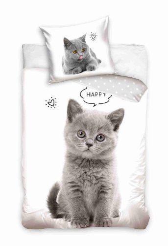 Cat duvet cover set 140x200 cm, 70x90 cm
