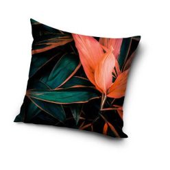 Flower pattern pillowcase 40x40 cm - black-orange