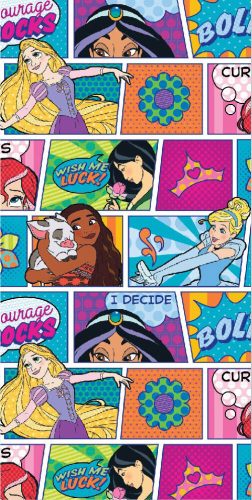 Disney Princess kids beach towel - 67x137 - checkered