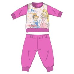   Disney Princesses winter thick baby pajamas - cotton flannel pajamas - dark pink - 92